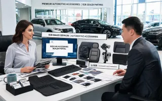 New-car dealership accessory desks